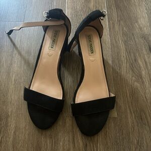 Steve Madden Black Ankle Strap Heels